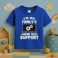 IM My FamilyS Unpaid Tech Support Funny Computer Engineer Toddler T-Shirt thumb 3