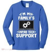 IM My FamilyS Unpaid Tech Support Funny Computer Engineer Kids Long Sleeve Shirt thumb 0