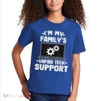 IM My FamilyS Unpaid Tech Support Funny Computer Engineer Kids T-Shirt thumb 2