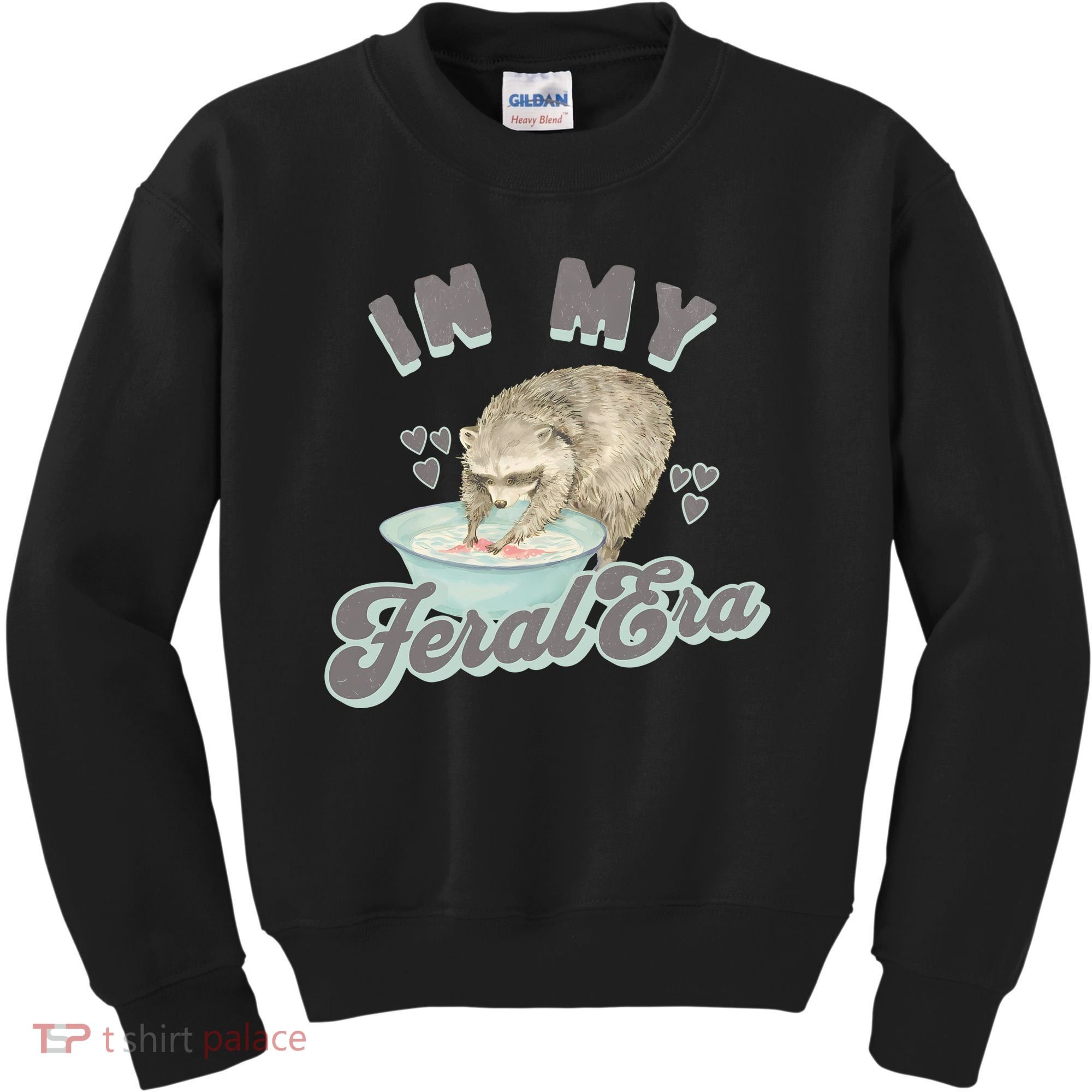 In My Feral Era Raccoon Kids Sweatshirt