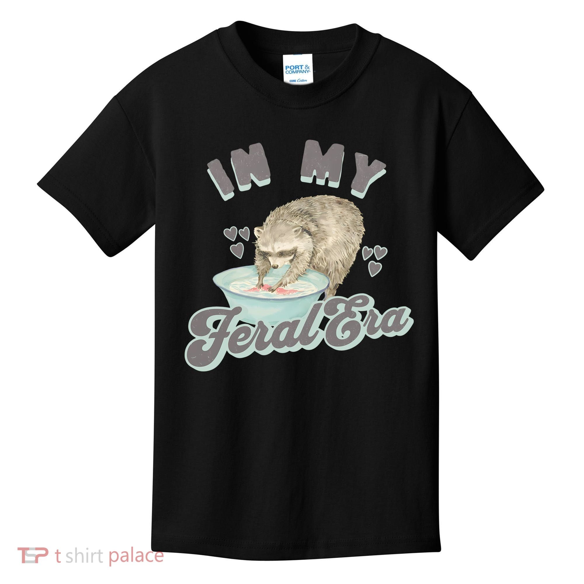 In My Feral Era Raccoon Kids T-Shirt