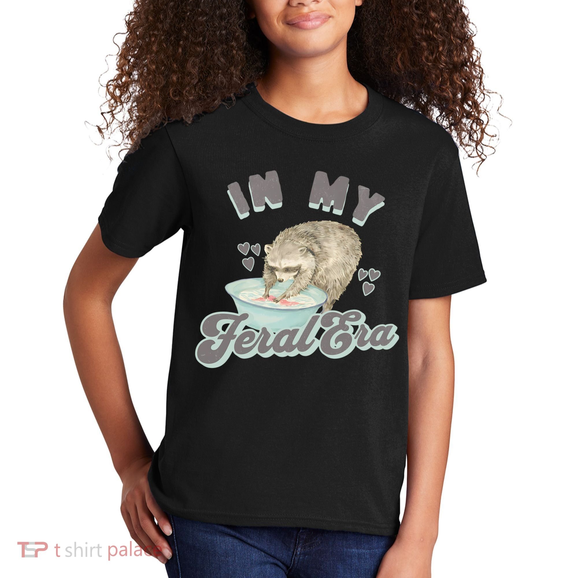 In My Feral Era Raccoon Kids T-Shirt