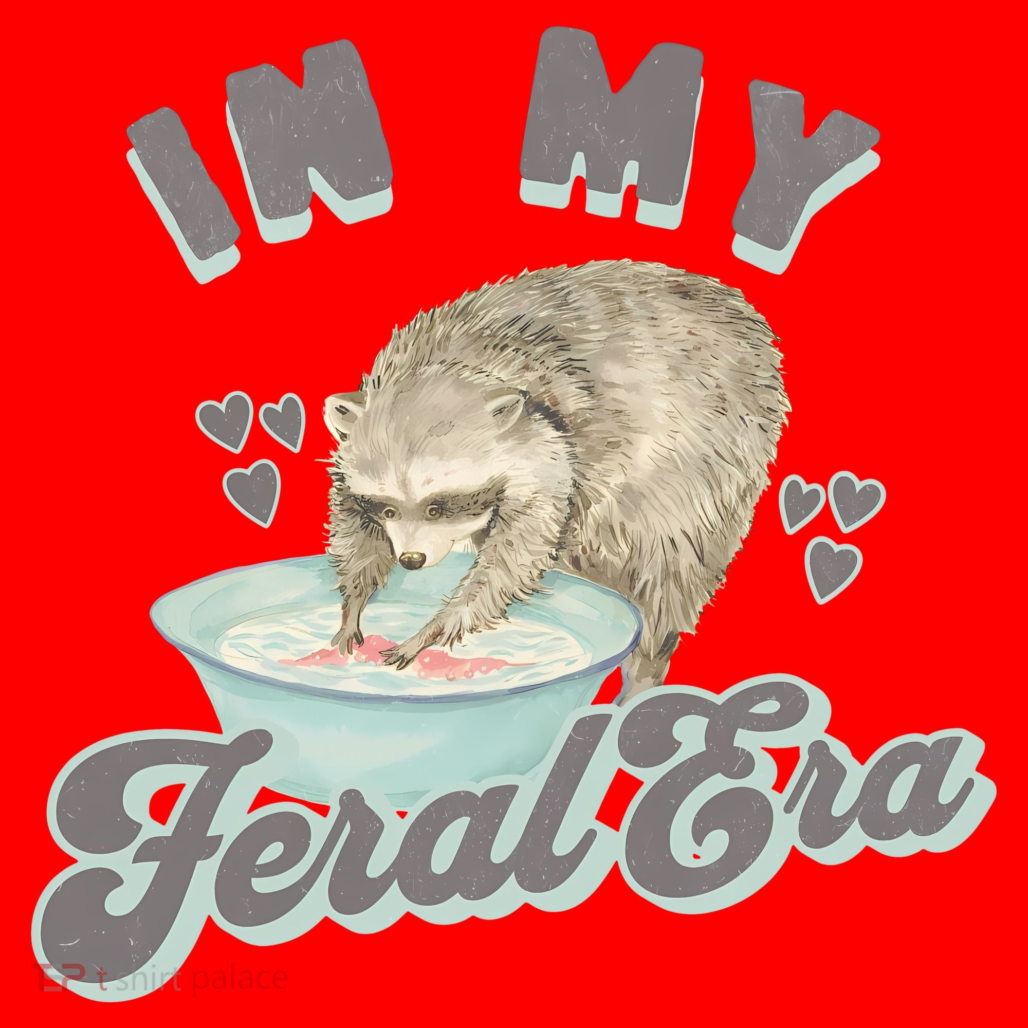 In My Feral Era Raccoon Santa Hat