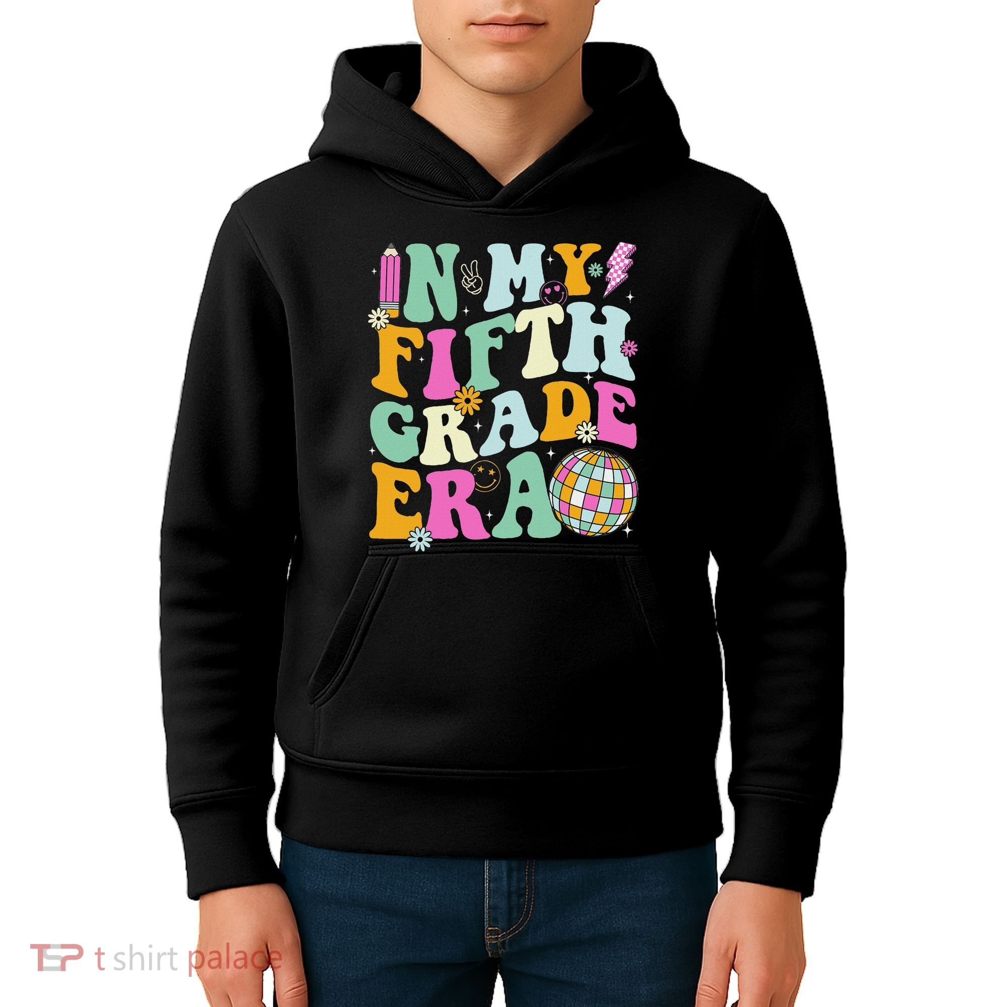 In My Fifth Grade Era Back To School 5th Grade Teacher Kids Hoodie