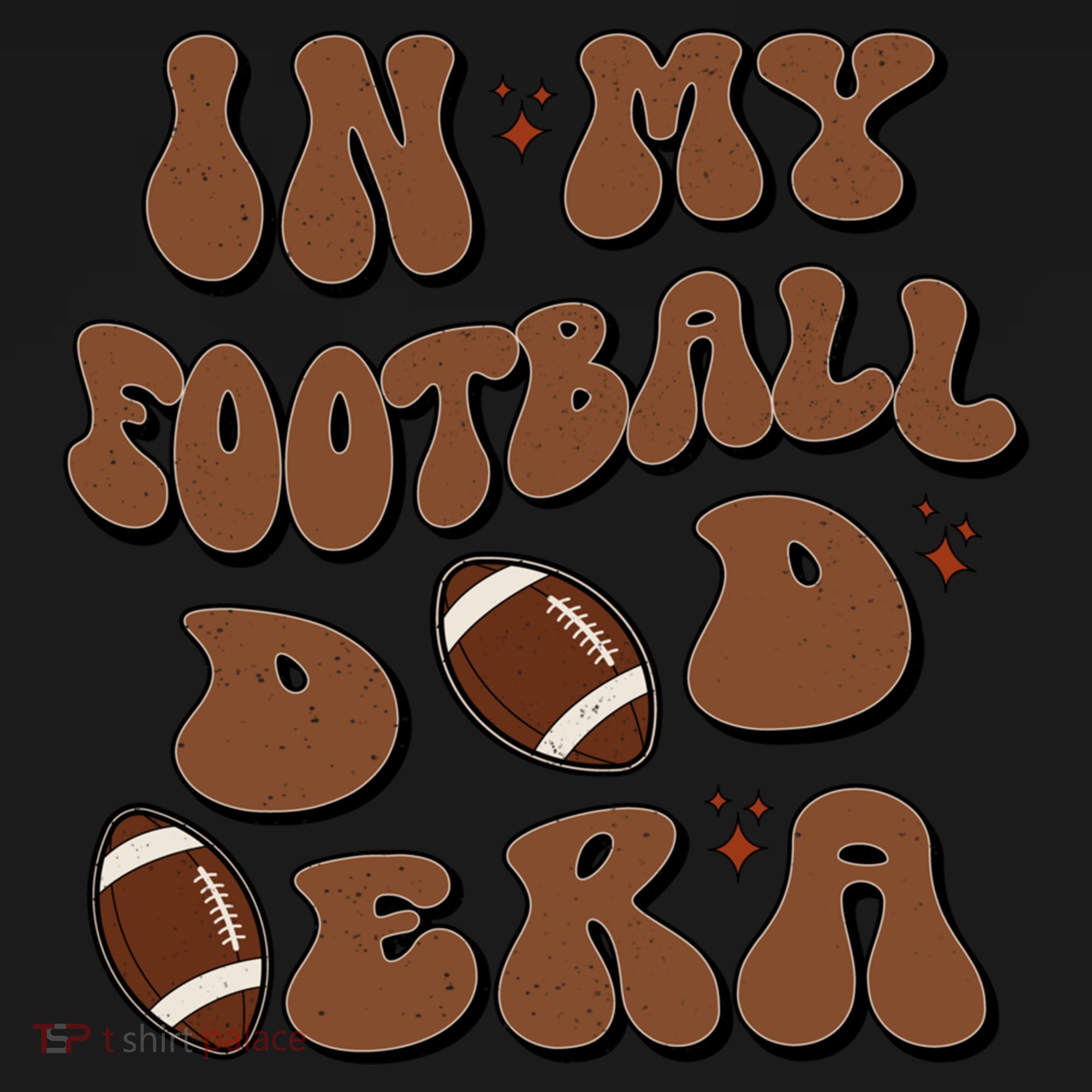 In My Football Dad Era Retro Football Dad Lover FatherS Day Gift Women's Hoodie