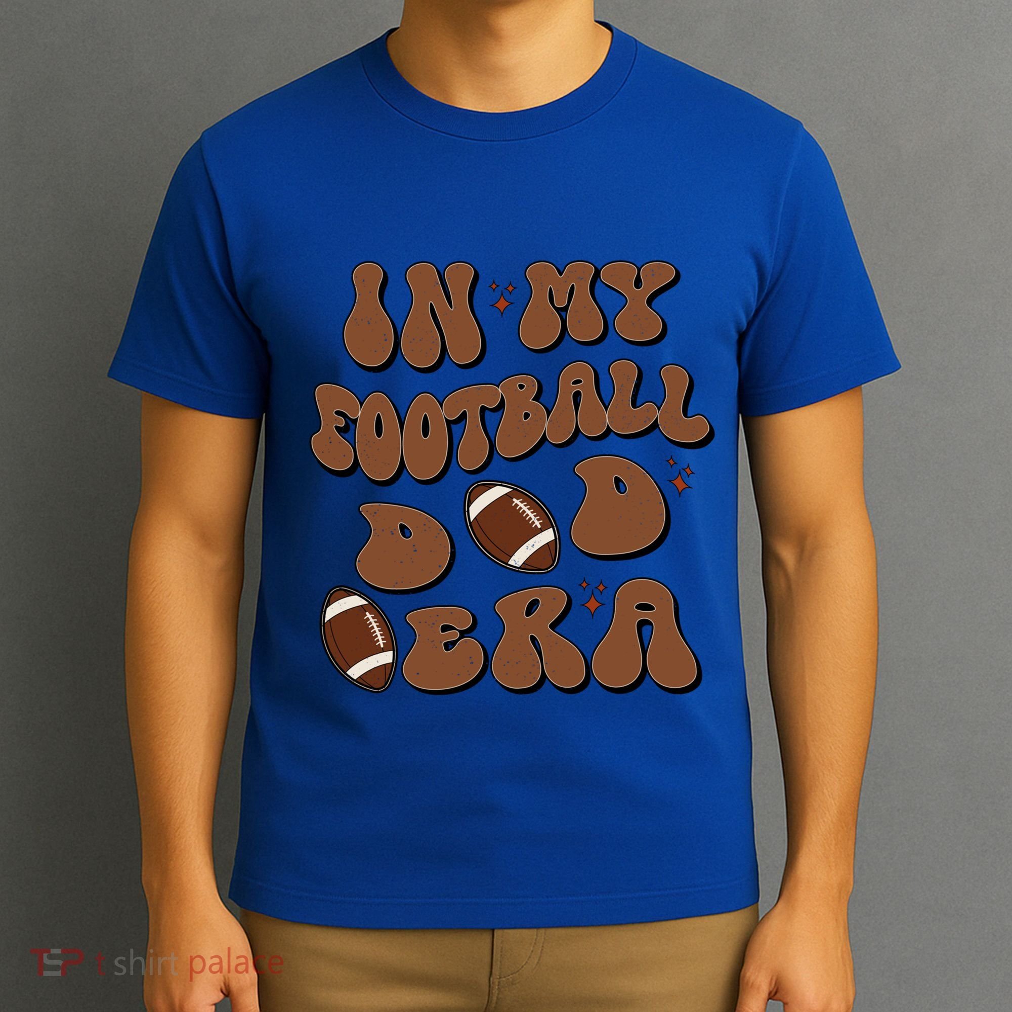 In My Football Dad Era Retro Football Dad Lover FatherS Day Gift T-Shirt