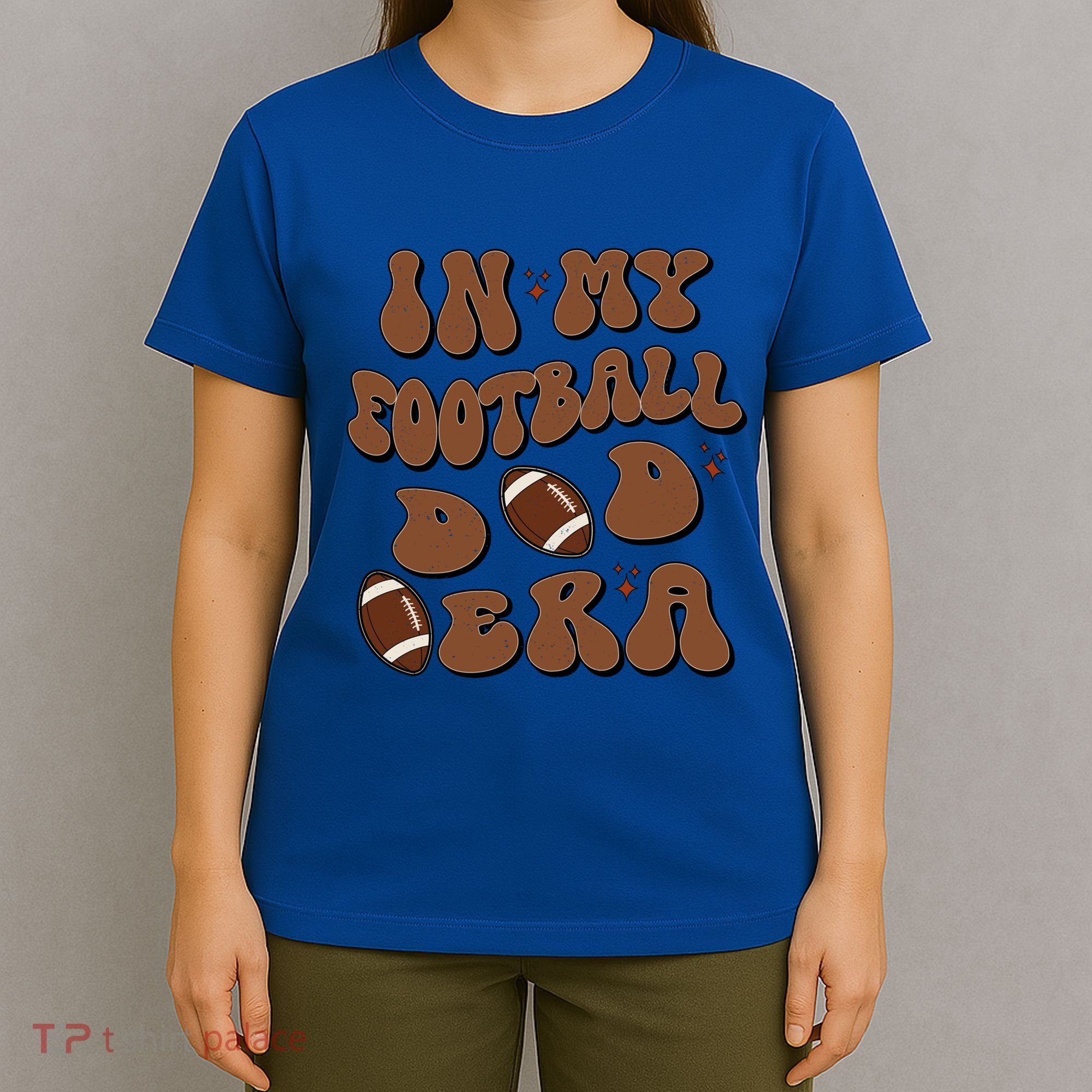 In My Football Dad Era Retro Football Dad Lover FatherS Day Gift T-Shirt
