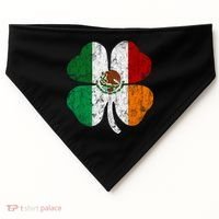 Irish Mexican Flag Ireland Mexico Shamrock St Patricks Day Gift USA-Made Doggie Bandana thumb 0