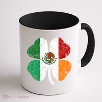 Irish Mexican Flag Ireland Mexico Shamrock St Patricks Day Gift Coffee Mug thumb 1