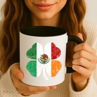Irish Mexican Flag Ireland Mexico Shamrock St Patricks Day Gift Coffee Mug thumb 3