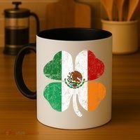 Irish Mexican Flag Ireland Mexico Shamrock St Patricks Day Gift Coffee Mug thumb 4