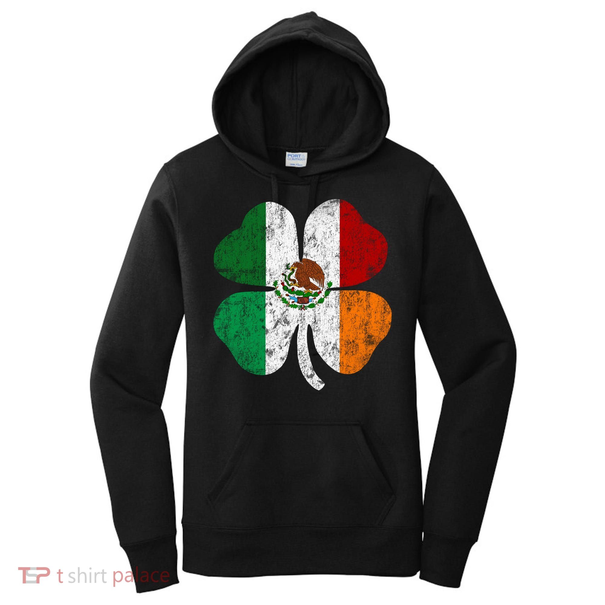 Irish Mexican Flag Ireland Mexico Shamrock St Patricks Day Gift Women's Hoodie
