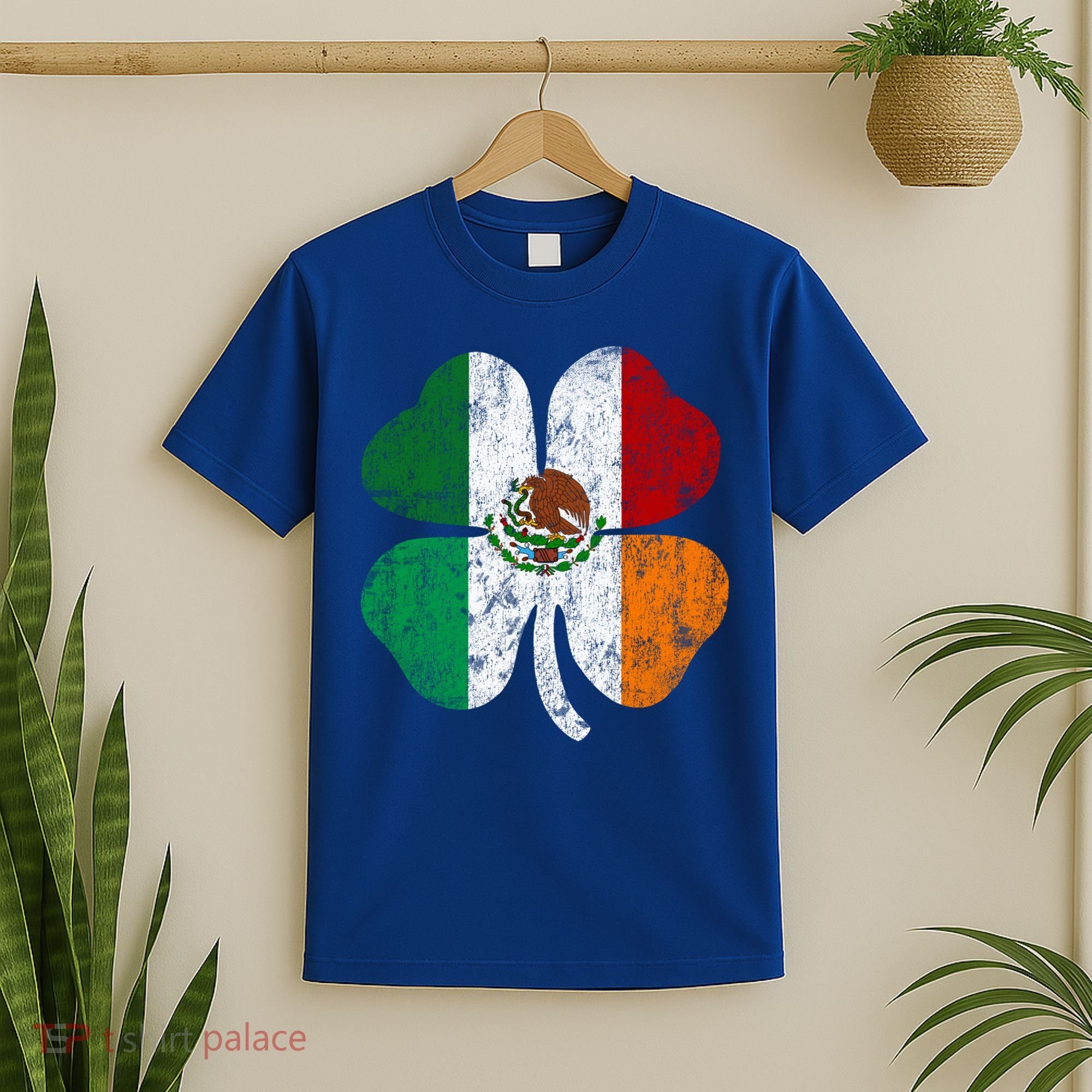 Irish Mexican Flag Ireland Mexico Shamrock St Patricks Day Gift T-Shirt