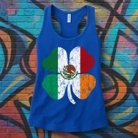 Irish Mexican Flag Ireland Mexico Shamrock St Patricks Day Gift Women's Tank Top thumb 3