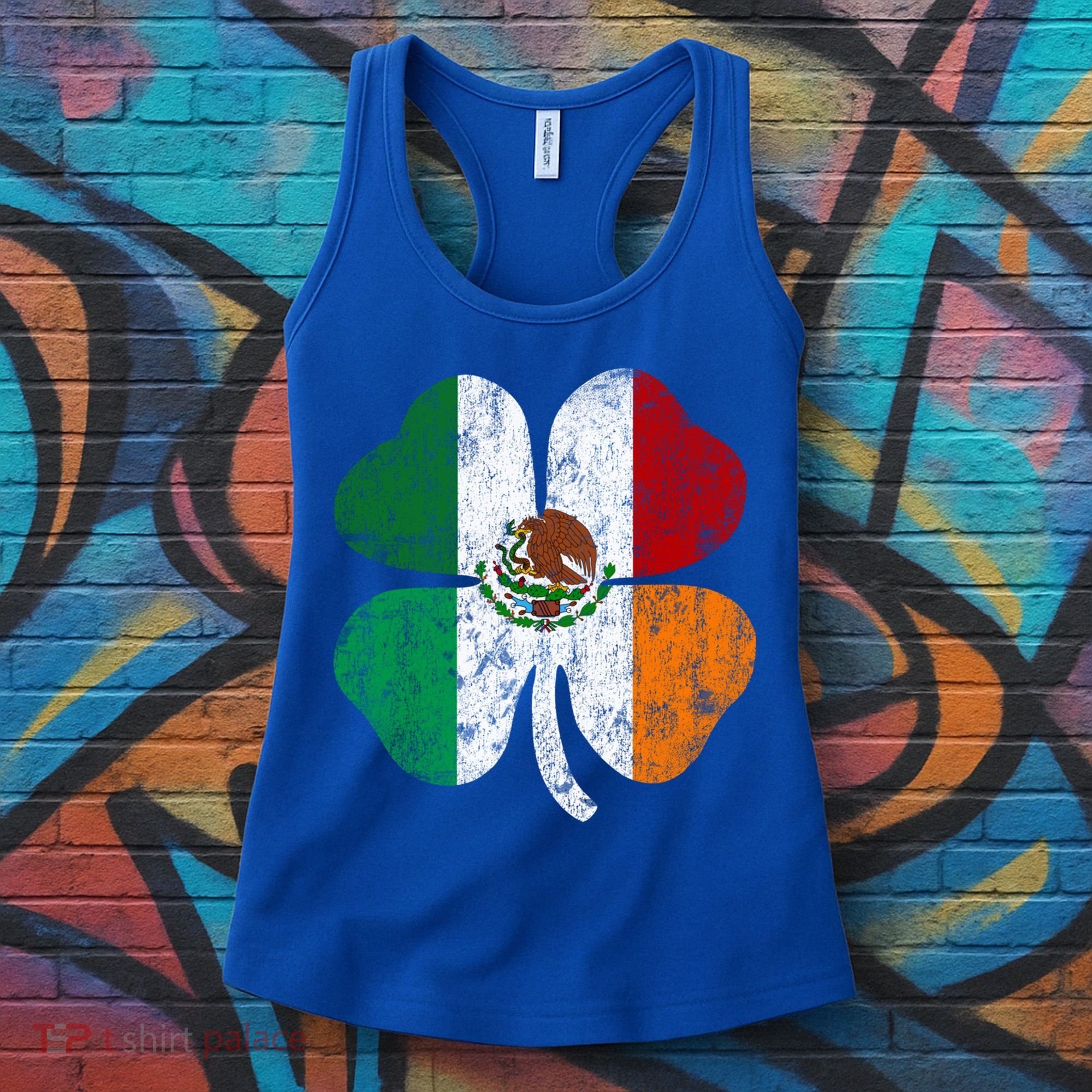 Irish Mexican Flag Ireland Mexico Shamrock St Patricks Day Gift Women's Tank Top