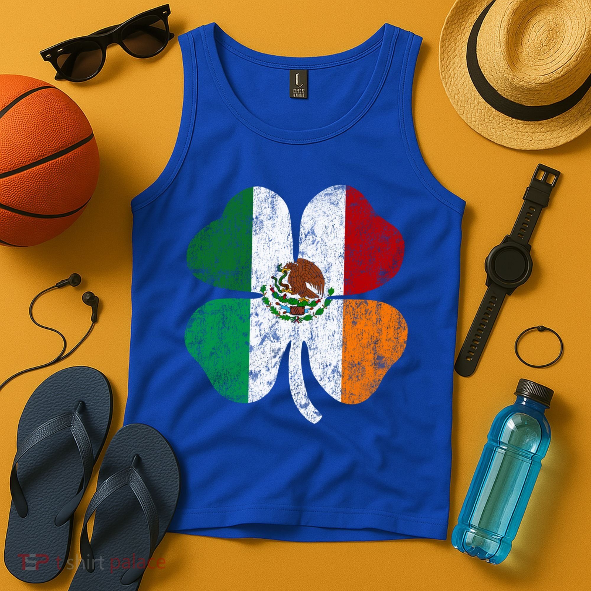 Irish Mexican Flag Ireland Mexico Shamrock St Patricks Day Gift Tank Top