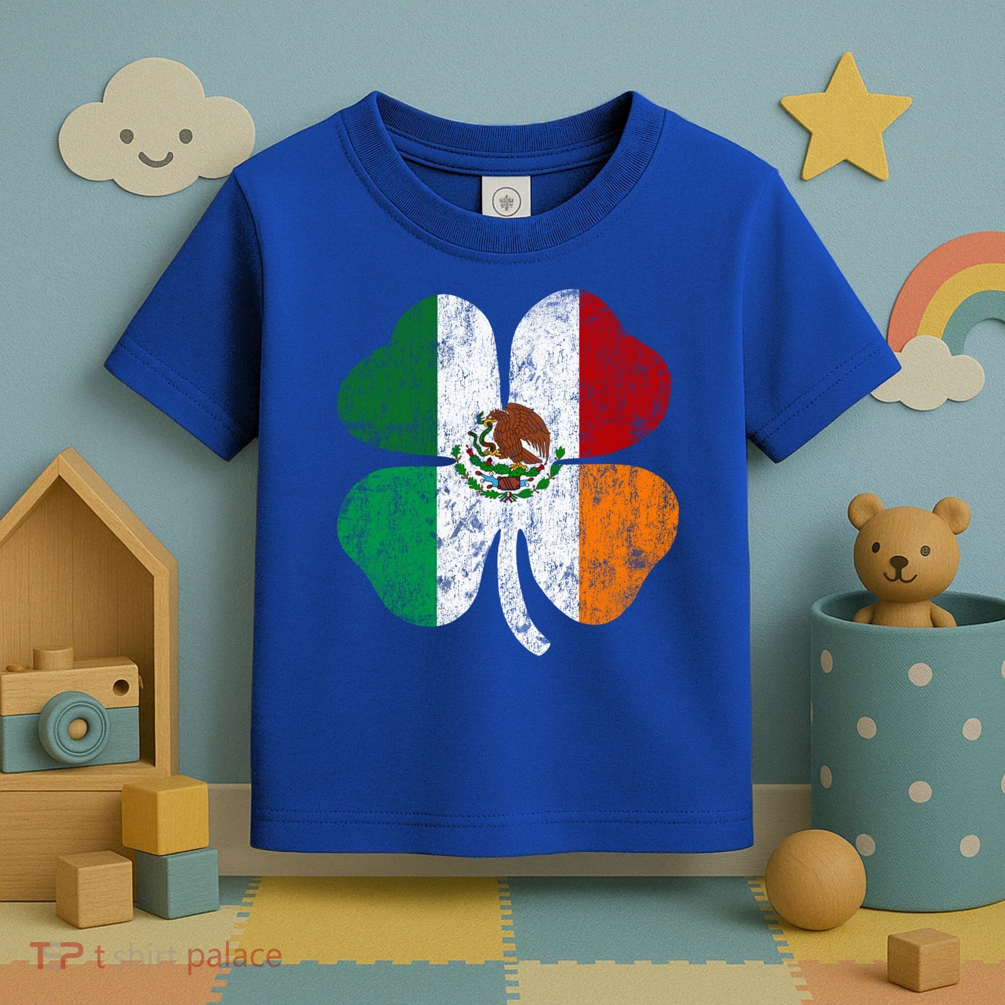 Irish Mexican Flag Ireland Mexico Shamrock St Patricks Day Gift Toddler T-Shirt