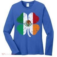 Irish Mexican Flag Ireland Mexico Shamrock St Patricks Day Gift Women's Long Sleeve Shirt thumb 0