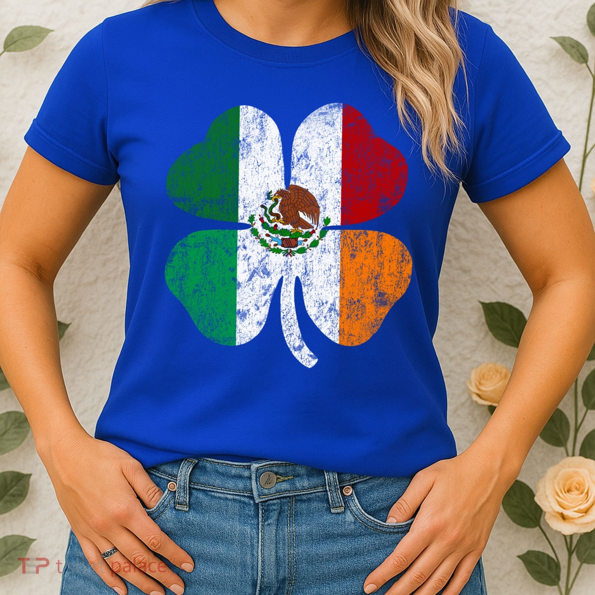 Irish Mexican Flag Ireland Mexico Shamrock St Patricks Day Gift Women's T-Shirt