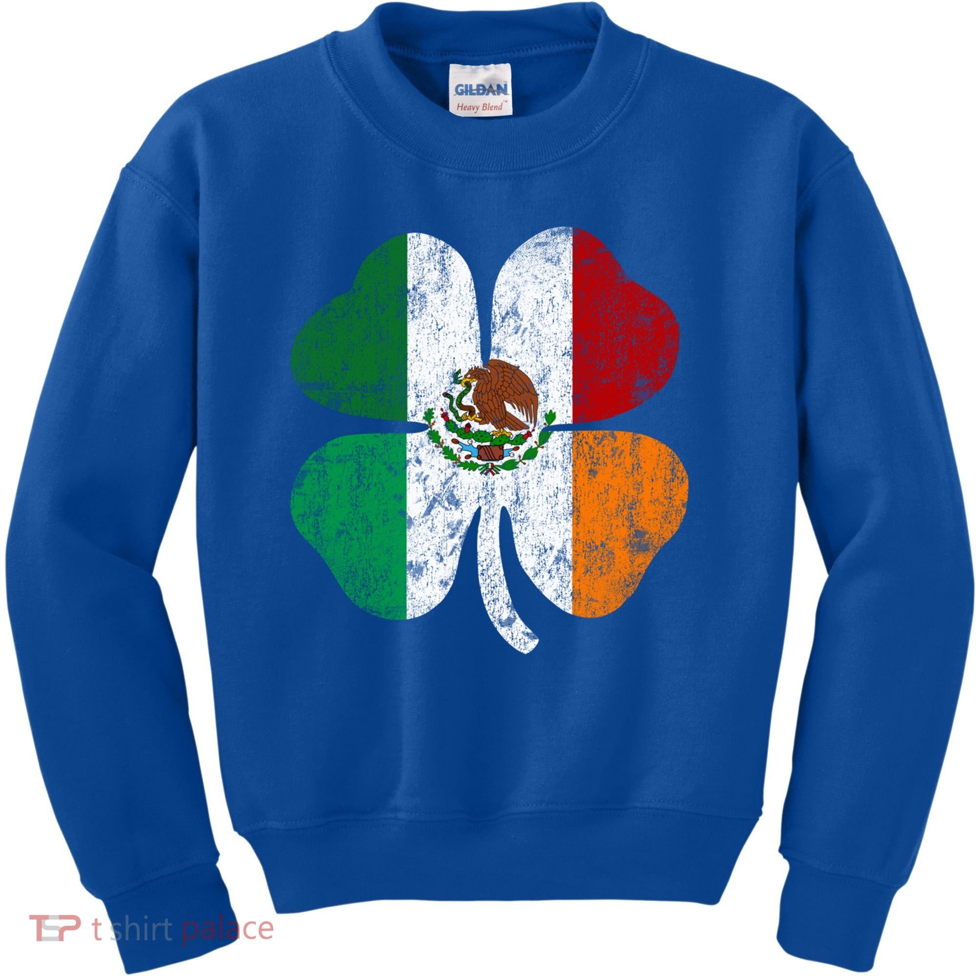 Irish Mexican Flag Ireland Mexico Shamrock St Patricks Day Gift Kids Sweatshirt