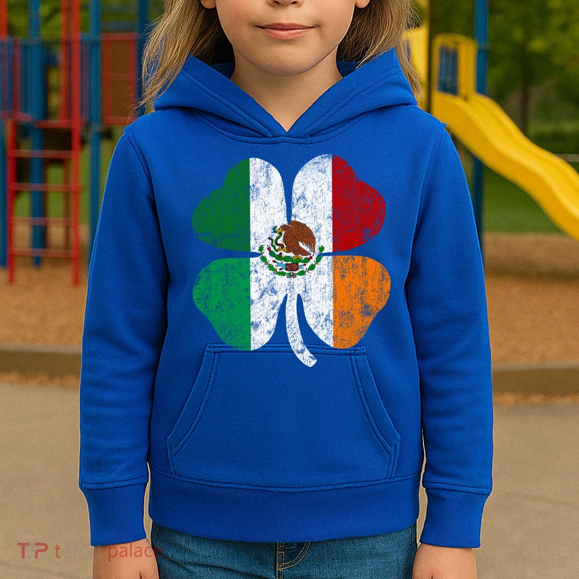 Irish Mexican Flag Ireland Mexico Shamrock St Patricks Day Gift Kids Hoodie