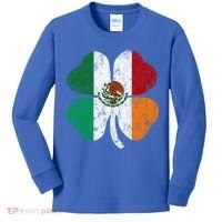 Irish Mexican Flag Ireland Mexico Shamrock St Patricks Day Gift Kids Long Sleeve Shirt thumb 0