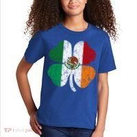 Irish Mexican Flag Ireland Mexico Shamrock St Patricks Day Gift Kids T-Shirt thumb 2
