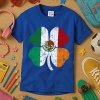 Irish Mexican Flag Ireland Mexico Shamrock St Patricks Day Gift Kids T-Shirt thumb 3