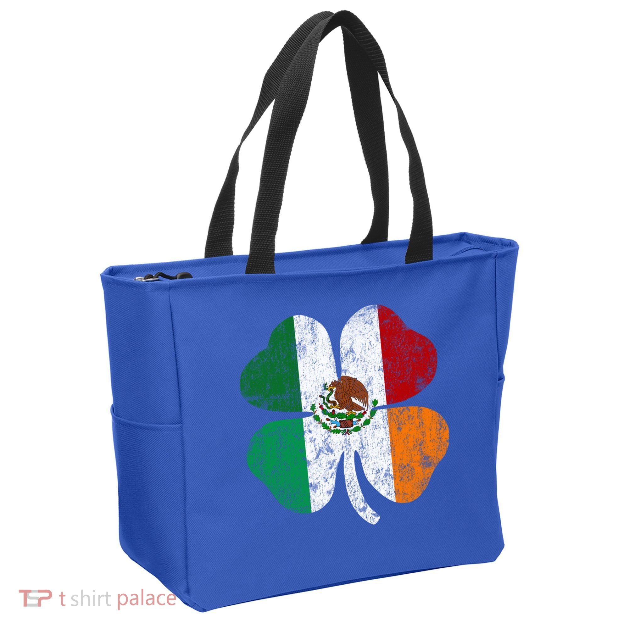 Irish Mexican Flag Ireland Mexico Shamrock St Patricks Day Gift Tote Bag
