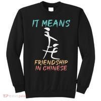 It Means Friendship In Chinese Funny Sarcasm Sweatshirt thumb 0