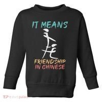 It Means Friendship In Chinese Funny Sarcasm Toddler Sweatshirt thumb 0