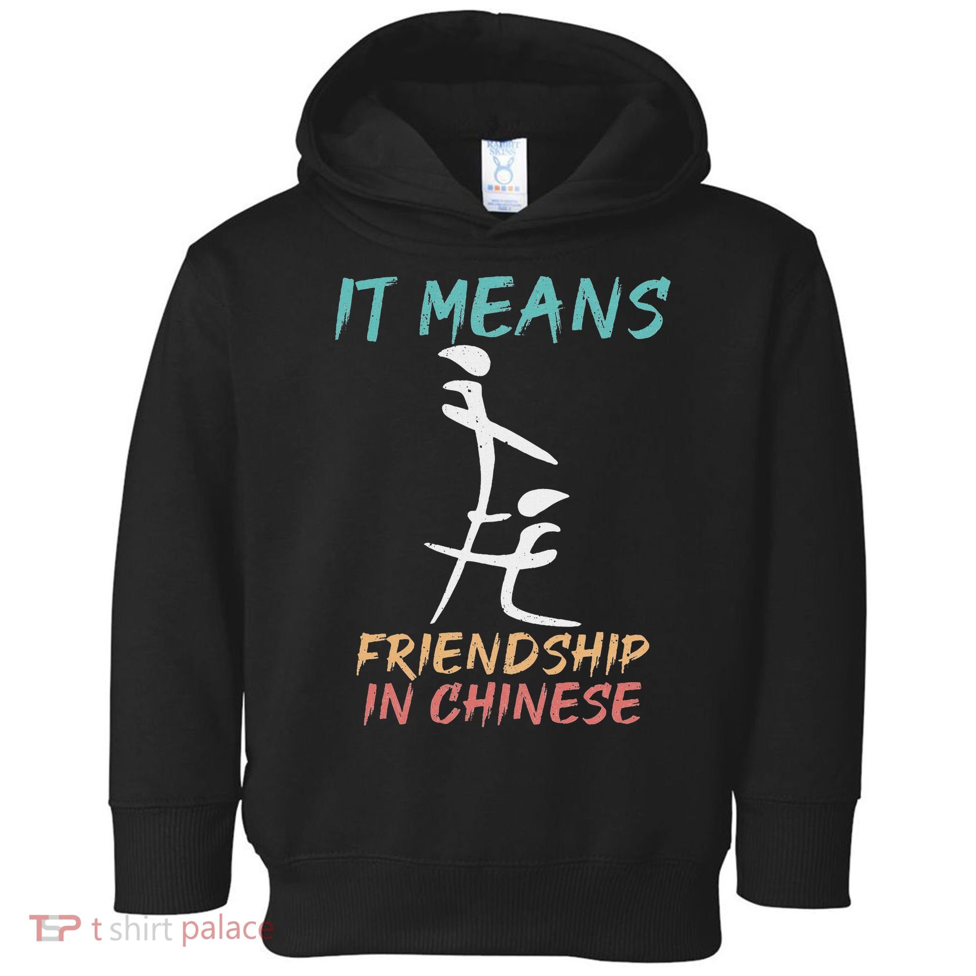 It Means Friendship In Chinese Funny Sarcasm Toddler Hoodie