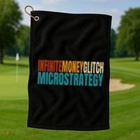 Infinite Money Glitch Microstrategy Bitcoin Golf Towel thumb 1