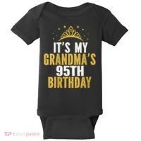 It'S My Grandma'S 95th Birthday 95 Years Old Baby Bodysuit thumb 0