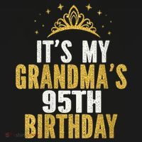 It'S My Grandma'S 95th Birthday 95 Years Old Toddler Hoodie thumb 2