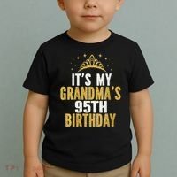 It'S My Grandma'S 95th Birthday 95 Years Old Toddler T-Shirt thumb 2