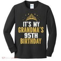 It'S My Grandma'S 95th Birthday 95 Years Old Kids Long Sleeve Shirt thumb 0