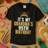 It'S My Grandma'S 95th Birthday 95 Years Old Kids T-Shirt thumb 3