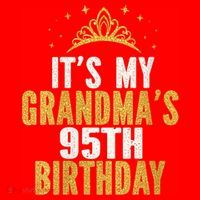 It'S My Grandma'S 95th Birthday 95 Years Old Santa Hat thumb 1