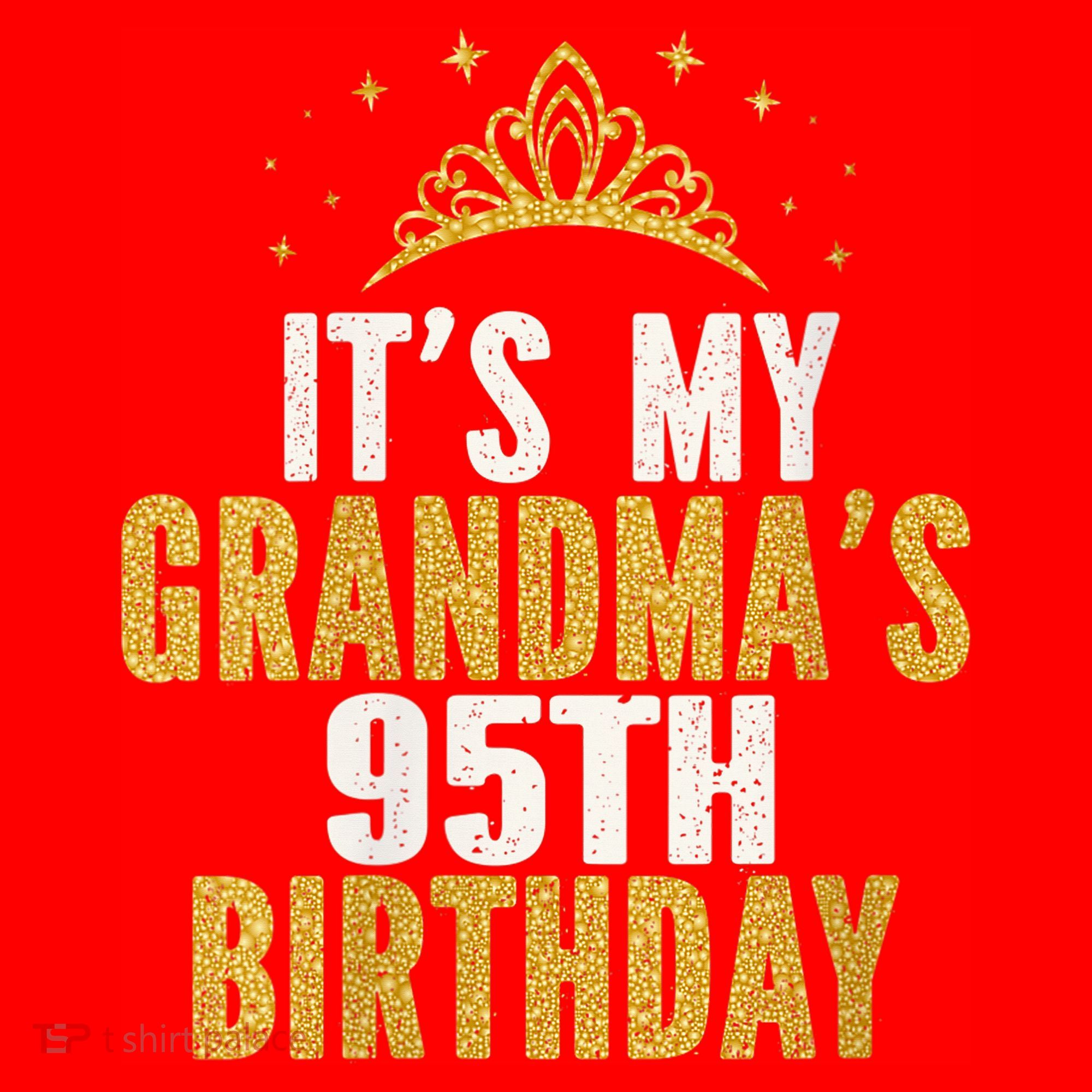 It'S My Grandma'S 95th Birthday 95 Years Old Santa Hat
