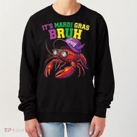 Its Mardi Gras Bruh Dabbing Crawfish Carnival Women Women's Sweatshirt thumb 0