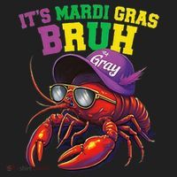 Its Mardi Gras Bruh Dabbing Crawfish Carnival Women Women's Sweatshirt thumb 2