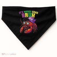Its Mardi Gras Bruh Dabbing Crawfish Carnival Women USA-Made Doggie Bandana thumb 0