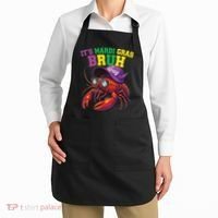 Its Mardi Gras Bruh Dabbing Crawfish Carnival Women Apron thumb 2
