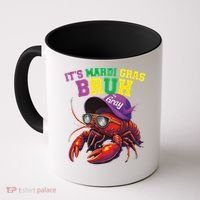 Its Mardi Gras Bruh Dabbing Crawfish Carnival Women Coffee Mug thumb 0