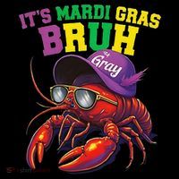 Its Mardi Gras Bruh Dabbing Crawfish Carnival Women Pajama Set thumb 2