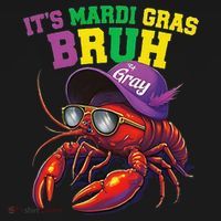 Its Mardi Gras Bruh Dabbing Crawfish Carnival Women Women's Hoodie thumb 2