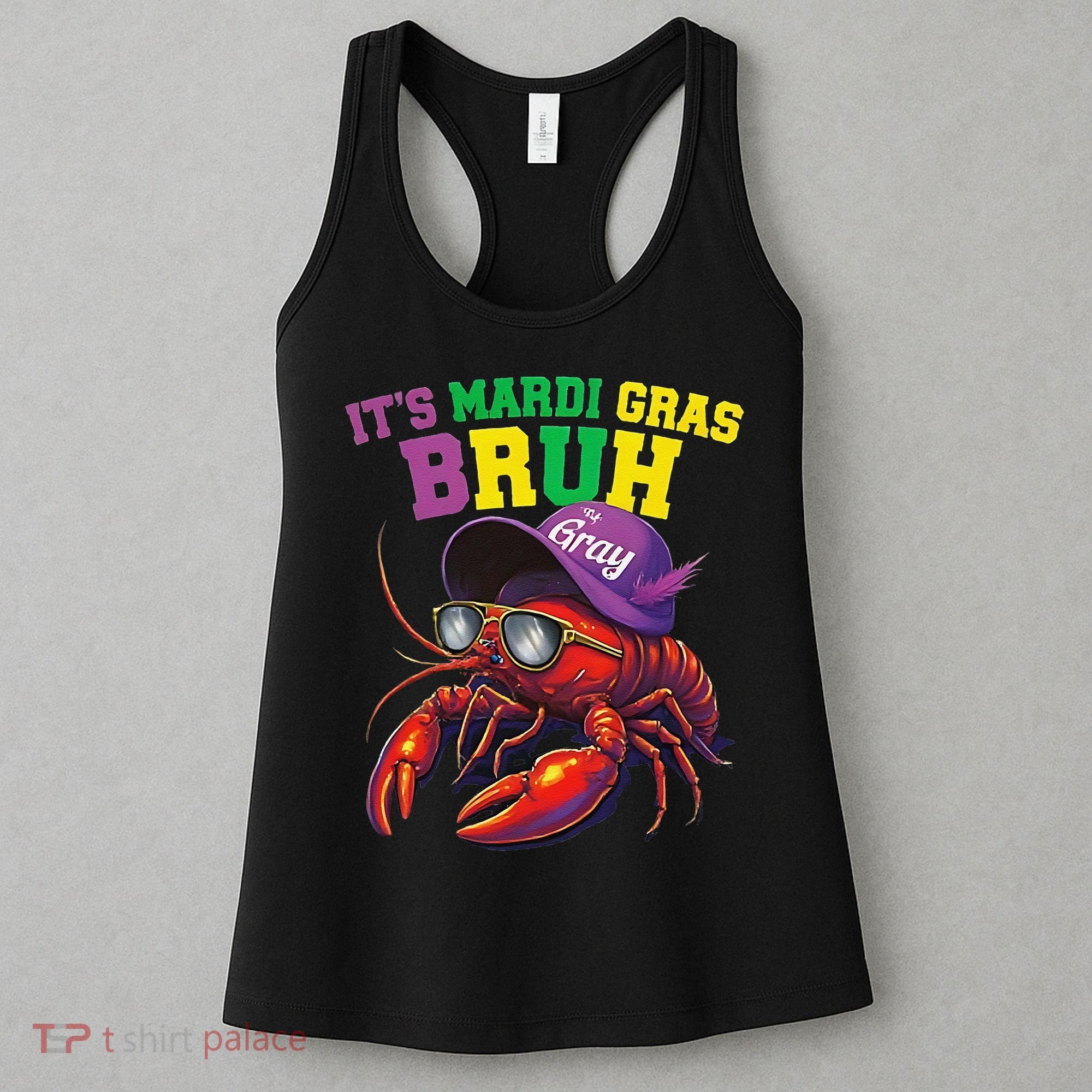 Its Mardi Gras Bruh Dabbing Crawfish Carnival Women Women's Tank Top