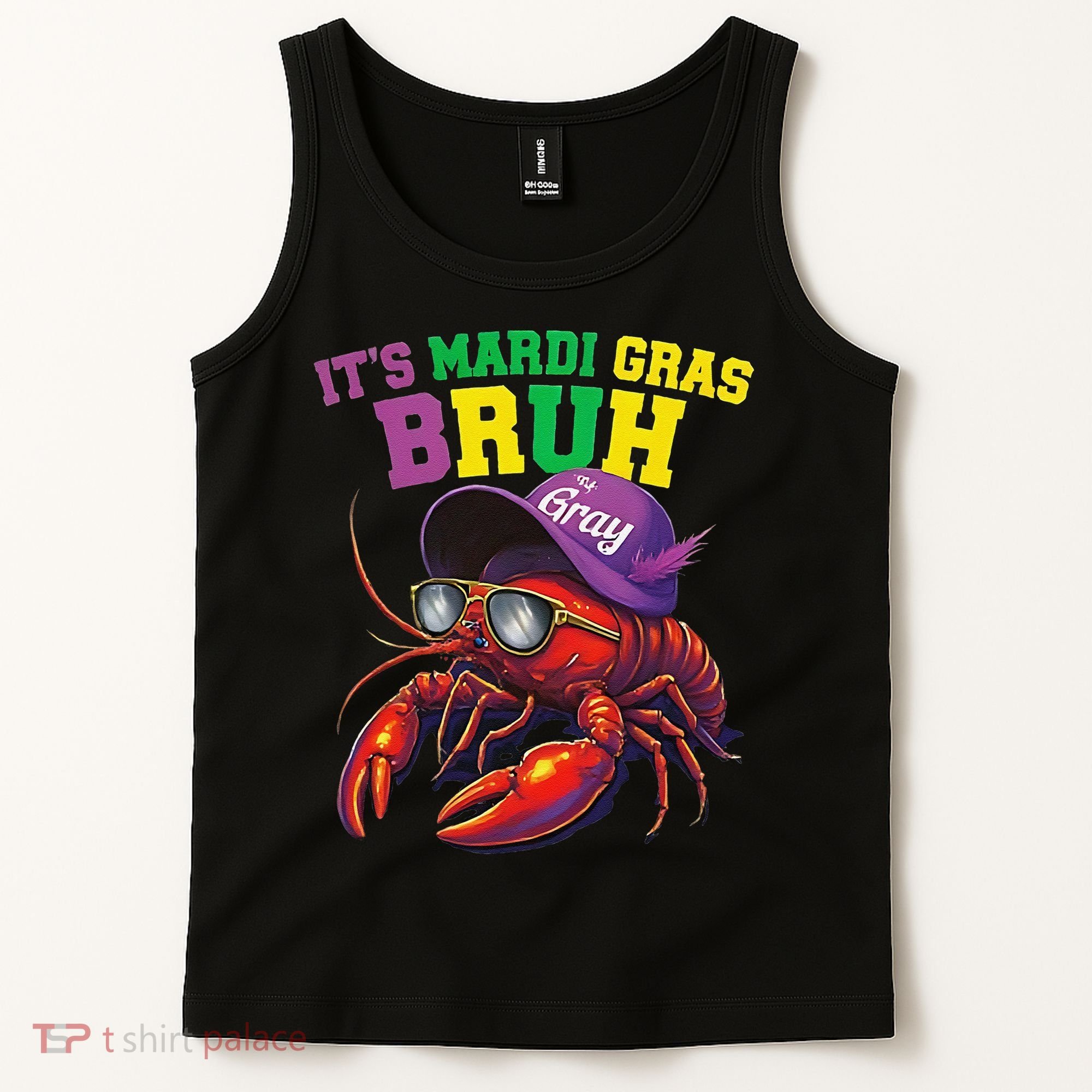 Its Mardi Gras Bruh Dabbing Crawfish Carnival Women Tank Top