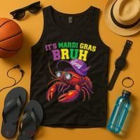 Its Mardi Gras Bruh Dabbing Crawfish Carnival Women Tank Top thumb 4